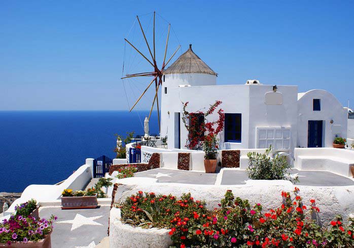 Windmill in Oia, Santorini